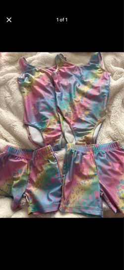 Toddler 3-4T gymnastics leotard and shorts