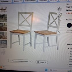 Virginia Crossback Chairs, Set Of 2, NEW