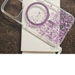 Clear Glittery Magsafe Case