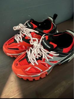Balenciaga Track Sneakers Red Black Size 39