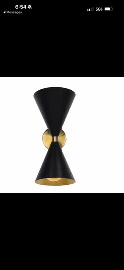 RRTYO 2-Light Black Wall Sconce with Light Direction of Up and Down YL002404
