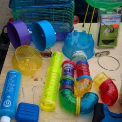 Hamster Cage With Tubes And Wheels