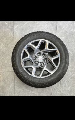20" GMC SIERRA 1500 MACHINE GRAY WHEELS RIMS & TIRES OEM SET (4) 1(contact info removed)