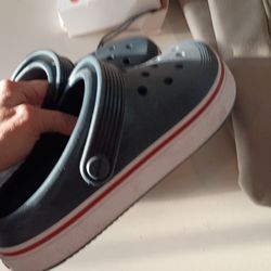 Navy blue Crocs size j3