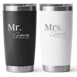 Custom Wedding Names For Glasses / Tumblers / Decorations 
