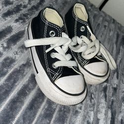 Toddler Black And White Converse 