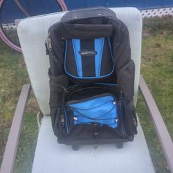Backpack And Rolling Cart Combo $2
