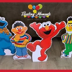 Sesame Street Stands, Party Signs, Cutouts, Standees, Party Decorations, Party props, Party decor