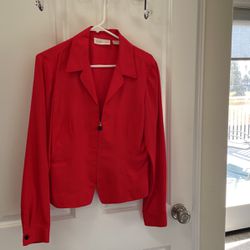 Dona Buchman Size 12 Red jacket 