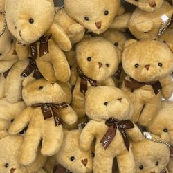 24 Pcs Bears Graduation Wedding Birthday Favors Goodie Bags Key Chain Light Brown 4.7in Height 