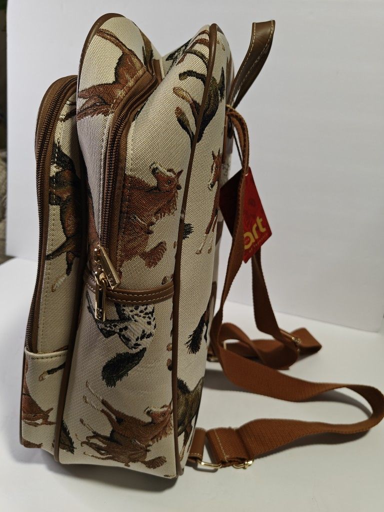 Signature Horse Pattern Bagpack