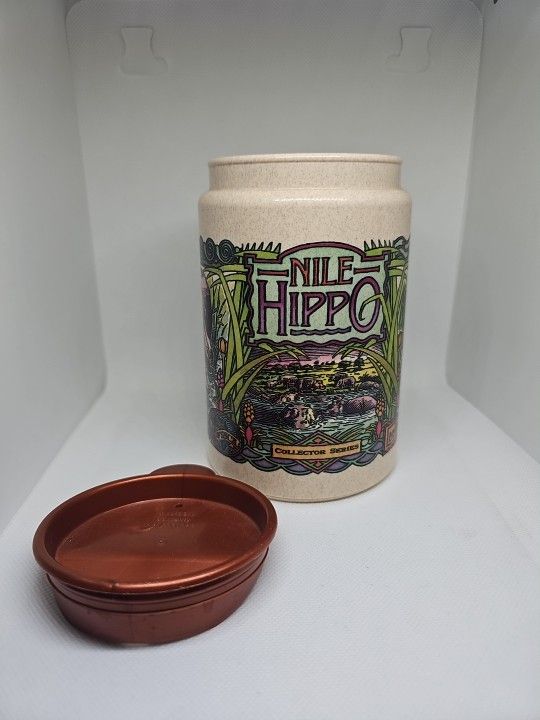 Vintage Nile Hippo Walt Disney World Animal Kingdom Souvenir Plastic Mug Cup