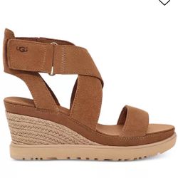 UGG  Ankle-Strap Platform Wedge Sandals