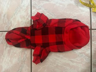 Red Buffalo Plaid Dog Hoodie