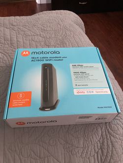Motorola cable modem plus WIFI router