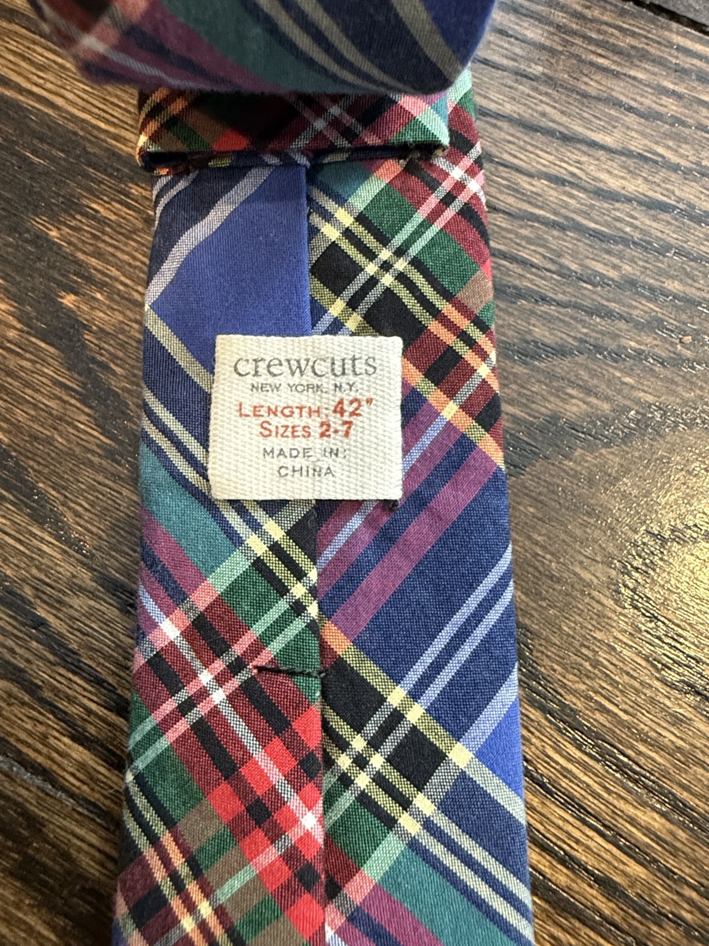 Plaid Kids Tie Crew Cuts