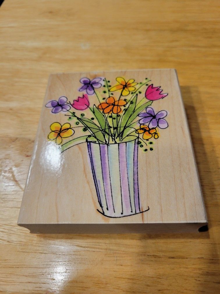 Rubber Stamps Striped Vase Sketch Artistic Drawings Hero Arts