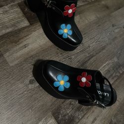 Lamoda Black Platform Heels Size 8