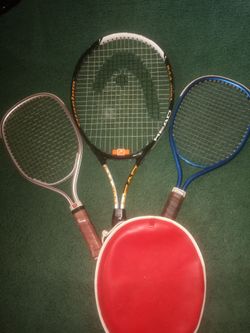 One tennis 🎾 and two racket balls