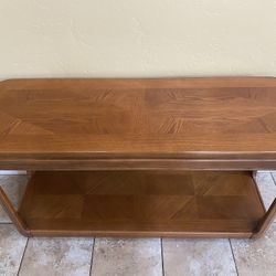 Rectangular wood console table
