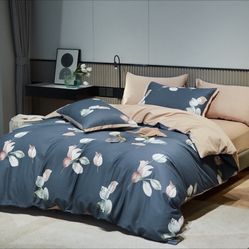 4Pcs,Queen Size, Paisley Bedding Set ( 1 Duvet Cover 1 Flat Sheet and 2 Pillowcase)800 TC 100% Cotton
