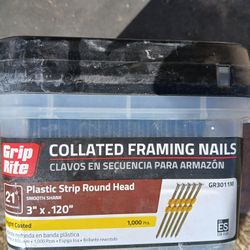 3"×.120" Collated Framing Nails 1000ct