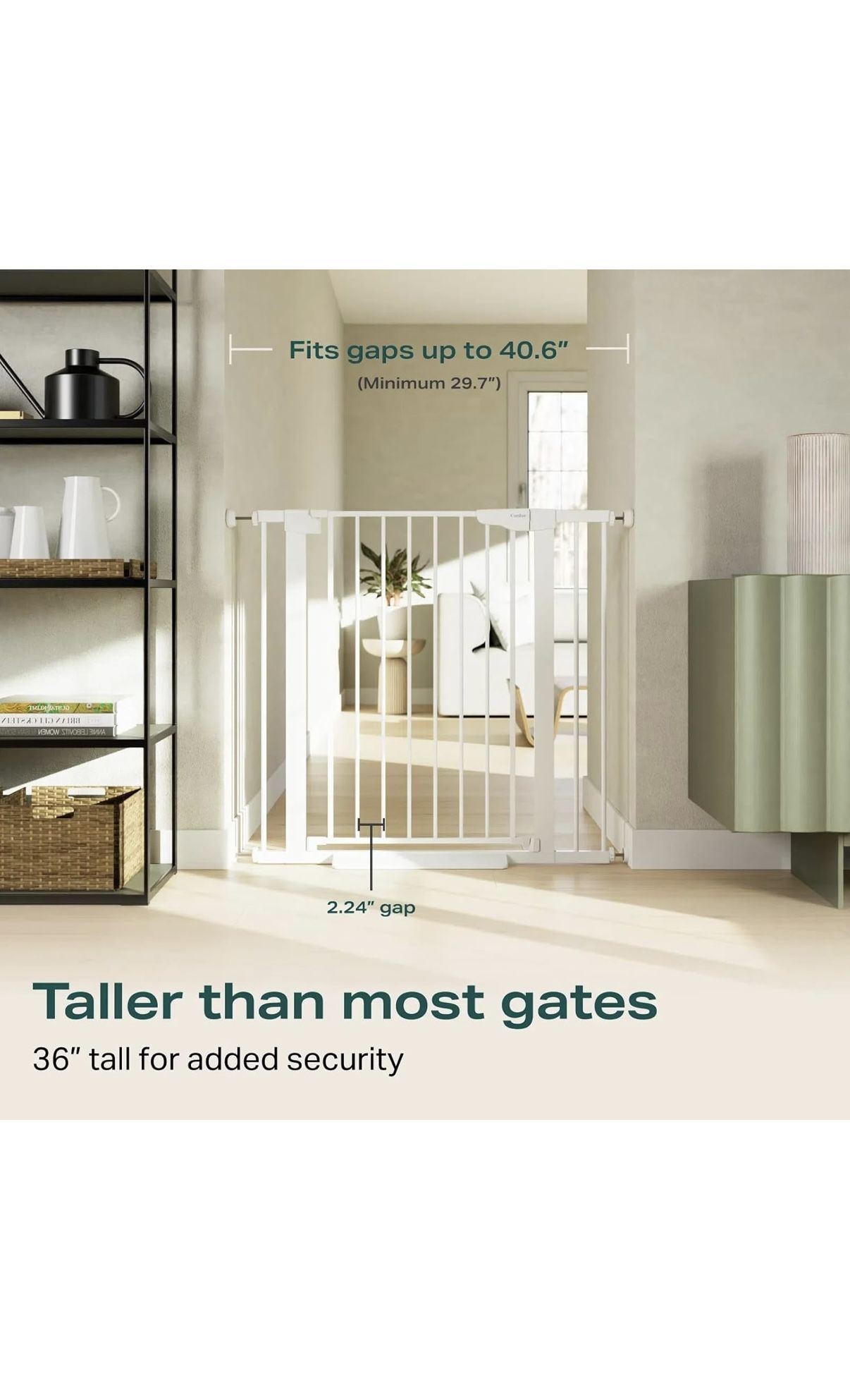 New in box Cumbor 36 Extra Tall Baby Gate for Kids with Wide Way