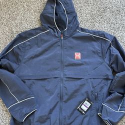 Under Armour Men’s Hooded Windbreaker Jacket Navy Blue Full Zip Size XXL