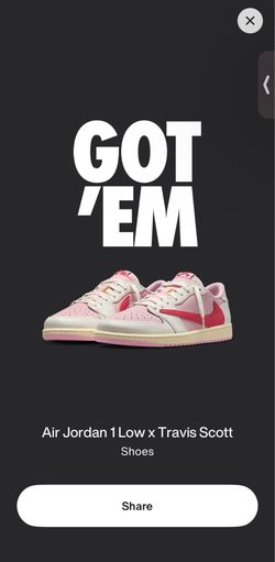 Travis Scott Shy Pink ( Size 9)