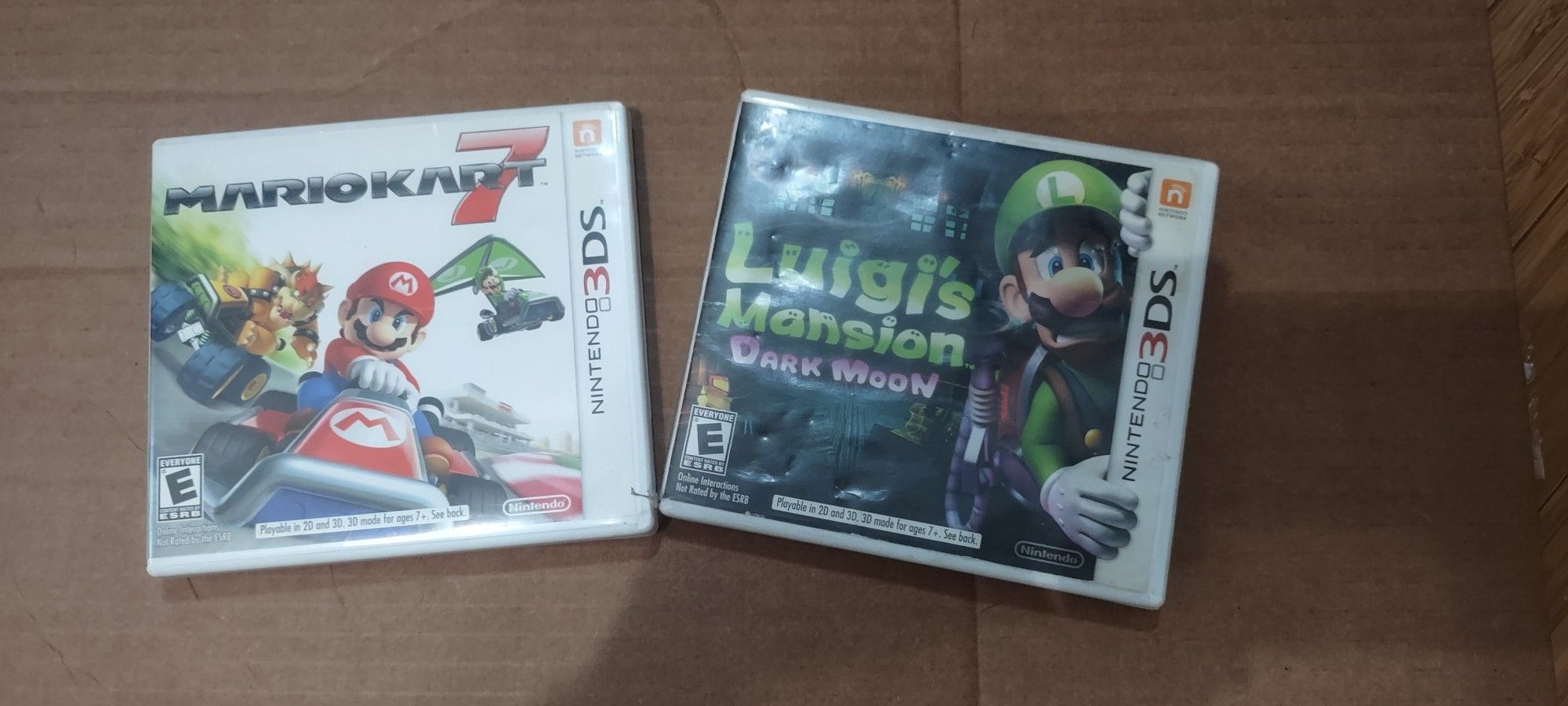 Nintendo 3ds Games, Luigi's Mansion And Mario Kart 7