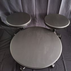 Solid Wood Black Coffee & End Tables With Glass Tops