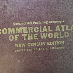 Extra Large 1936 Commercial Atlas 