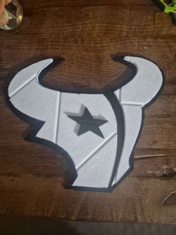 Houston Texans cut out logo signs