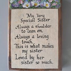 My Very Special Sister Plaque