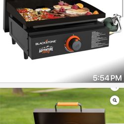 17”  GRIDDLE WITH HARD COVER. Black stone 