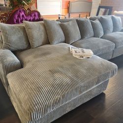 New Section On Sofa In Modern Corduroy