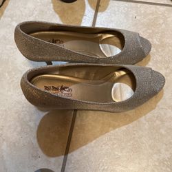 Shimmer Gold Heels 