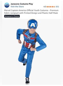 NWT Marvel Avengers Captain America Kids Halloween Costume Size: Large (12-14)
