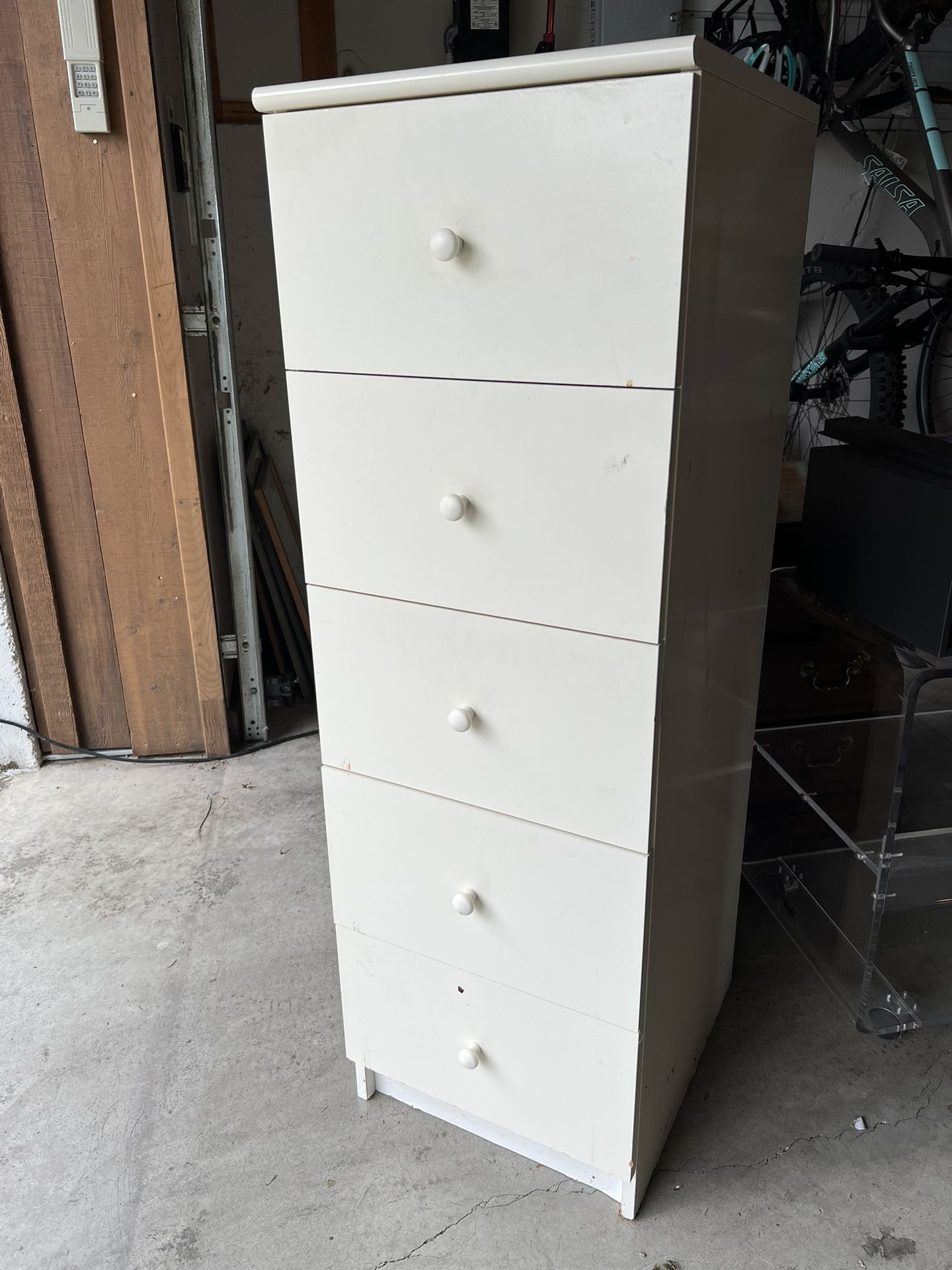4ft White Tall Dresser 48” X 15” X 18” Deep for Sale in Mercer Island