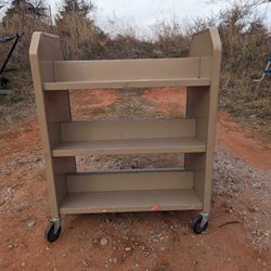 Double Sided Library Book Cart 