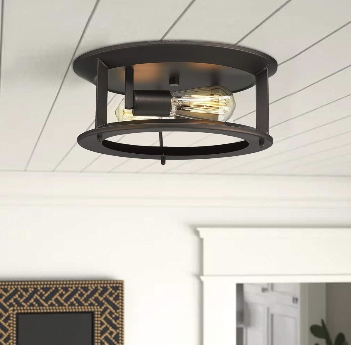 New Bronze Ceiling Lamp Whit Lightbulb