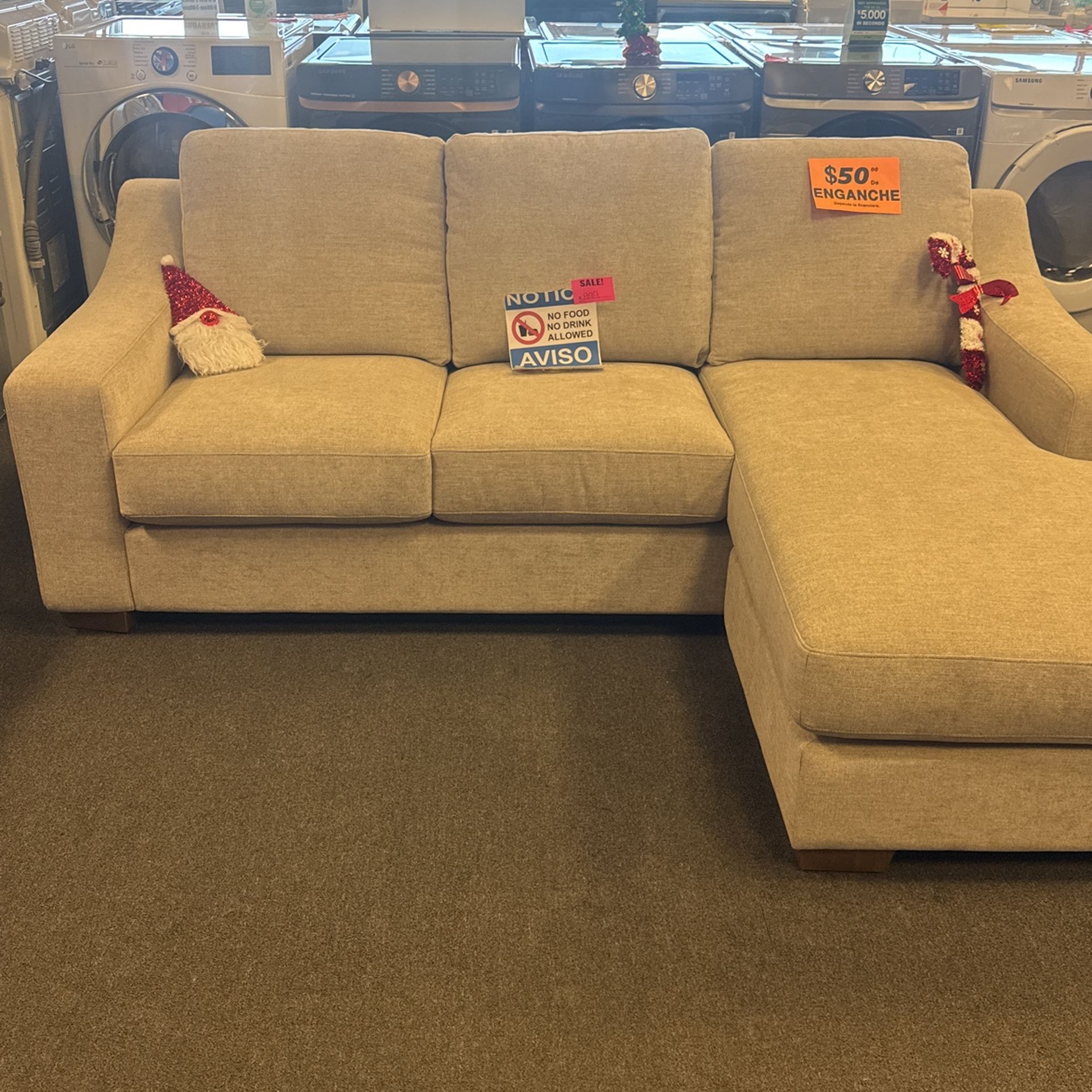 Beige Sectional On Special