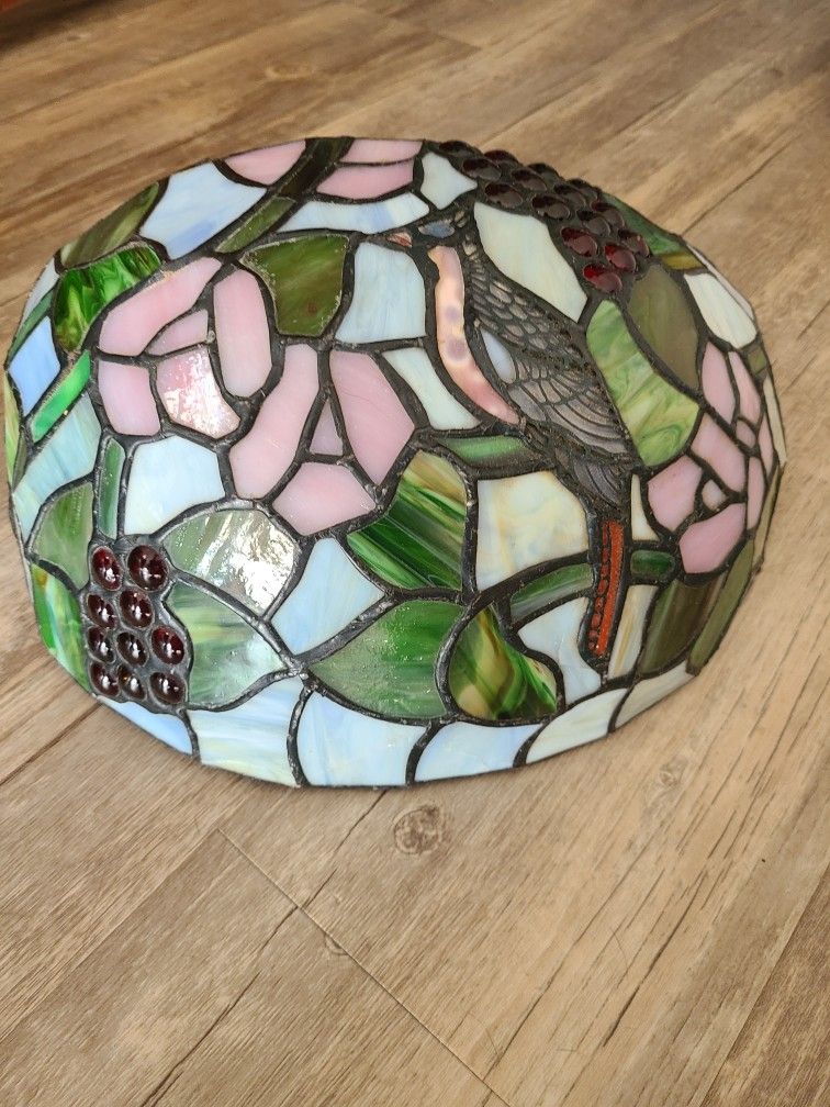 Vintage stained glass sconce