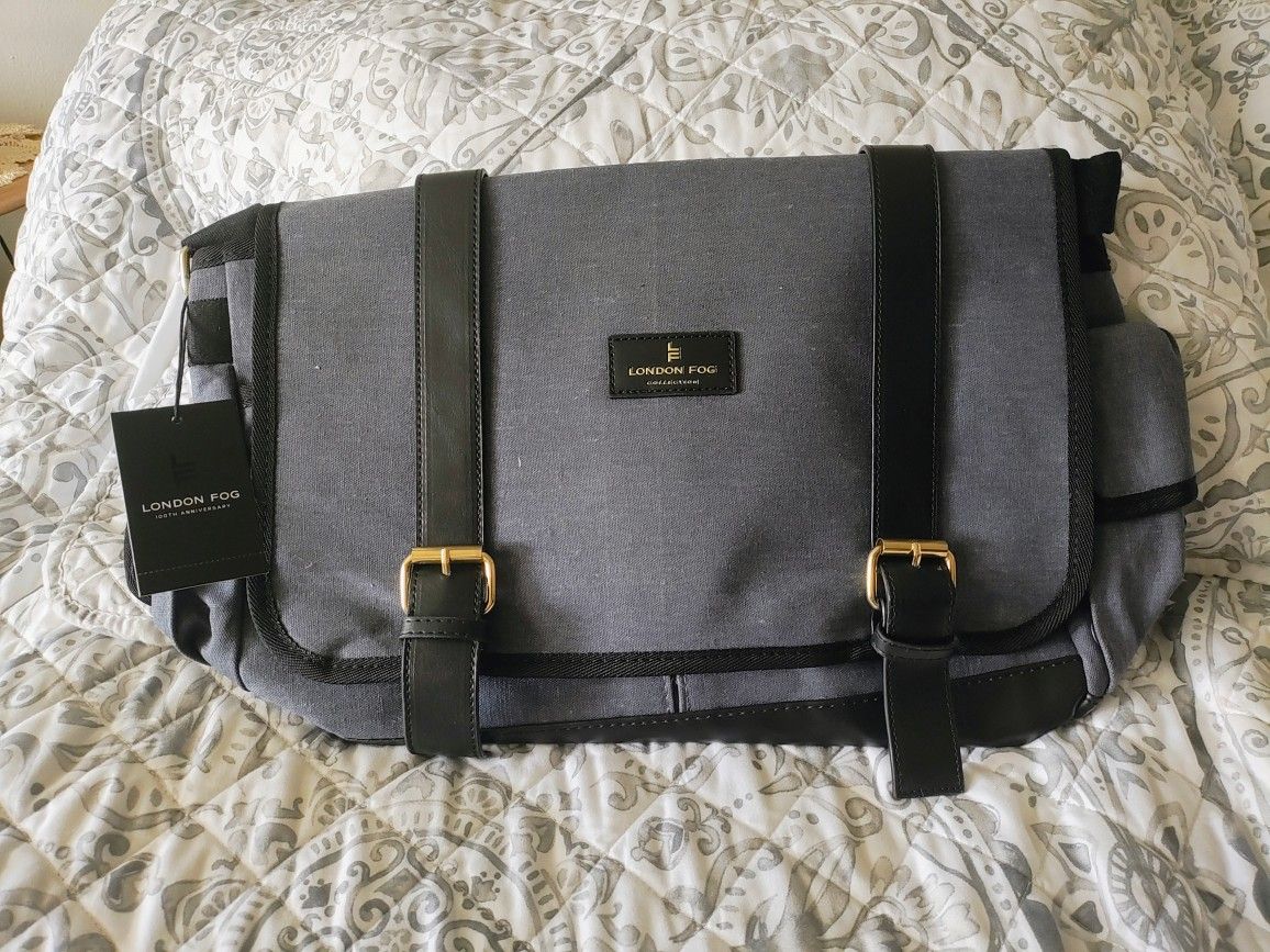 London Fog Gray Messenger Bag