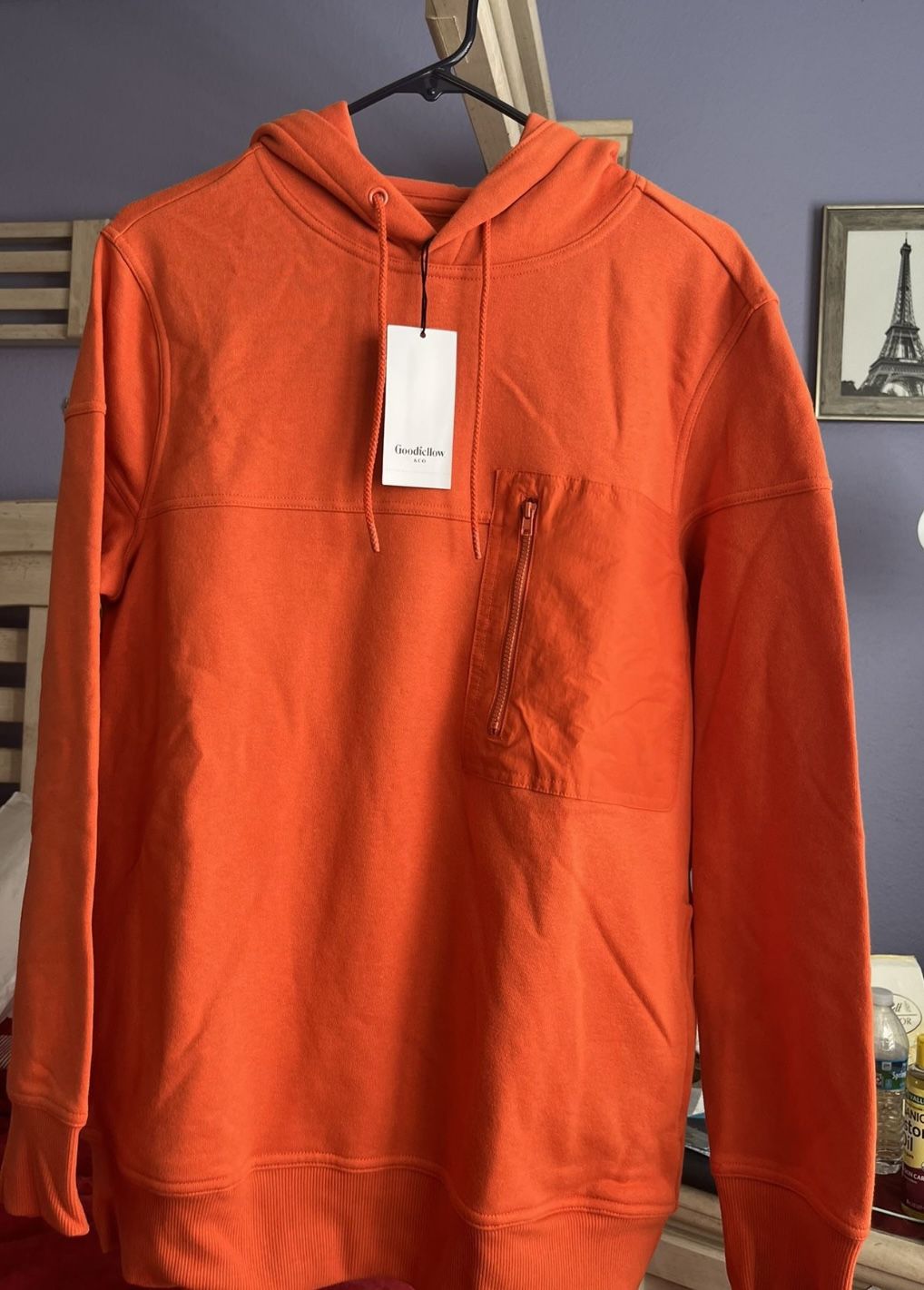 New Medium Orange Hoodie 