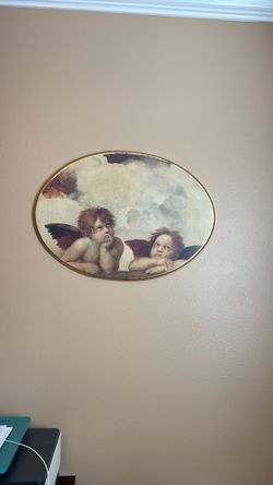 Angels wood wall decor