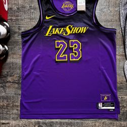 Nike Lakers City Edition LeBron Jersey Sz.XL 