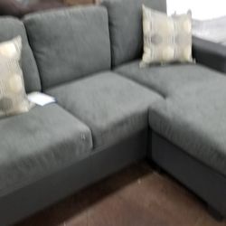 A small sofa chaise sectional