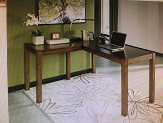 Ashley furniture home office desk 60in L shaped brown