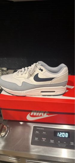 Nike Air Max 1 White Grey Navy Sneakers us10